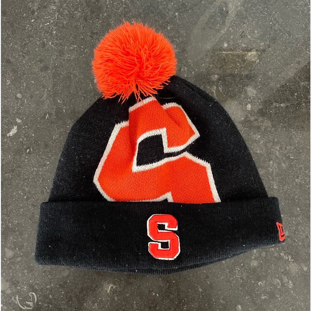 Syracuse University Winter Beanie Hat with Orange Pom